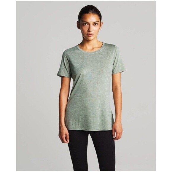 Ibex Women's Paradox Short Sleeve Crew Neck Sz M Merino Wool Tencel Cooling - Picture 1 of 6
